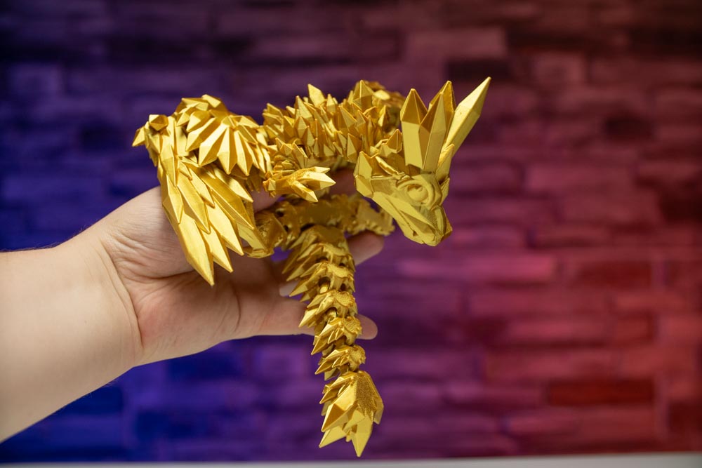 Crystal Dragon with Wings STL for Download