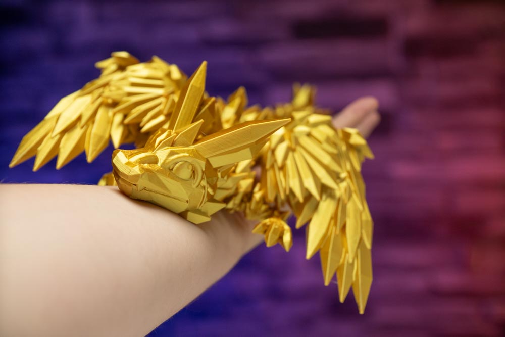3D Printed Crystal Dragon with Wings