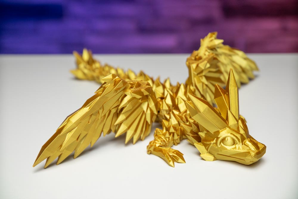 3D Print Crystal Dragon with Wings