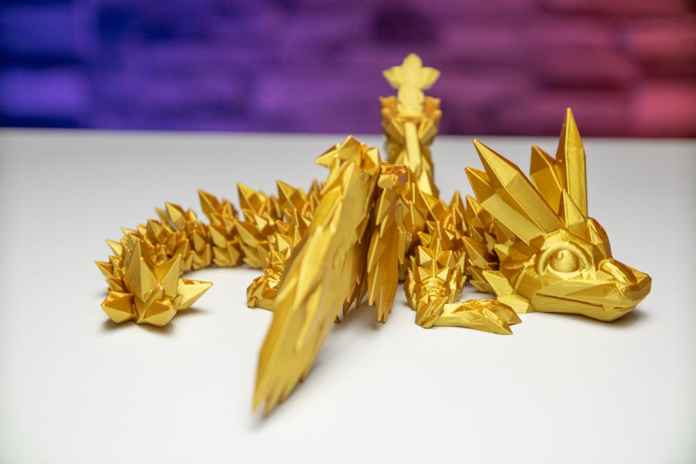 Crystal Dragon with Wings STL for Download