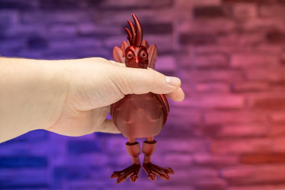Articulated Rooster STL for download