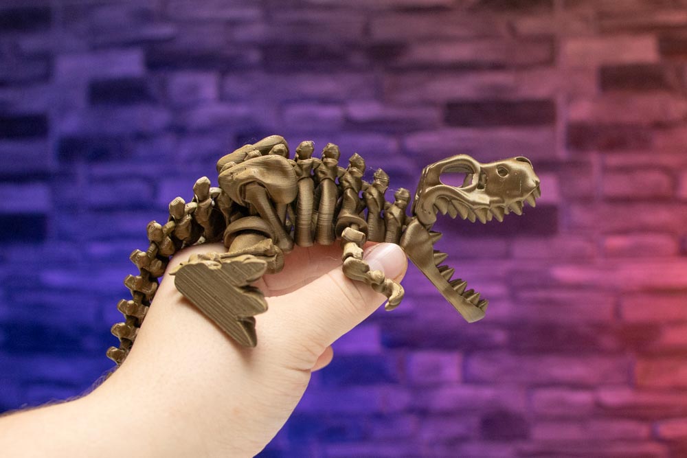 3D Print Dinosaur - Articulated T-Rex Skeleton