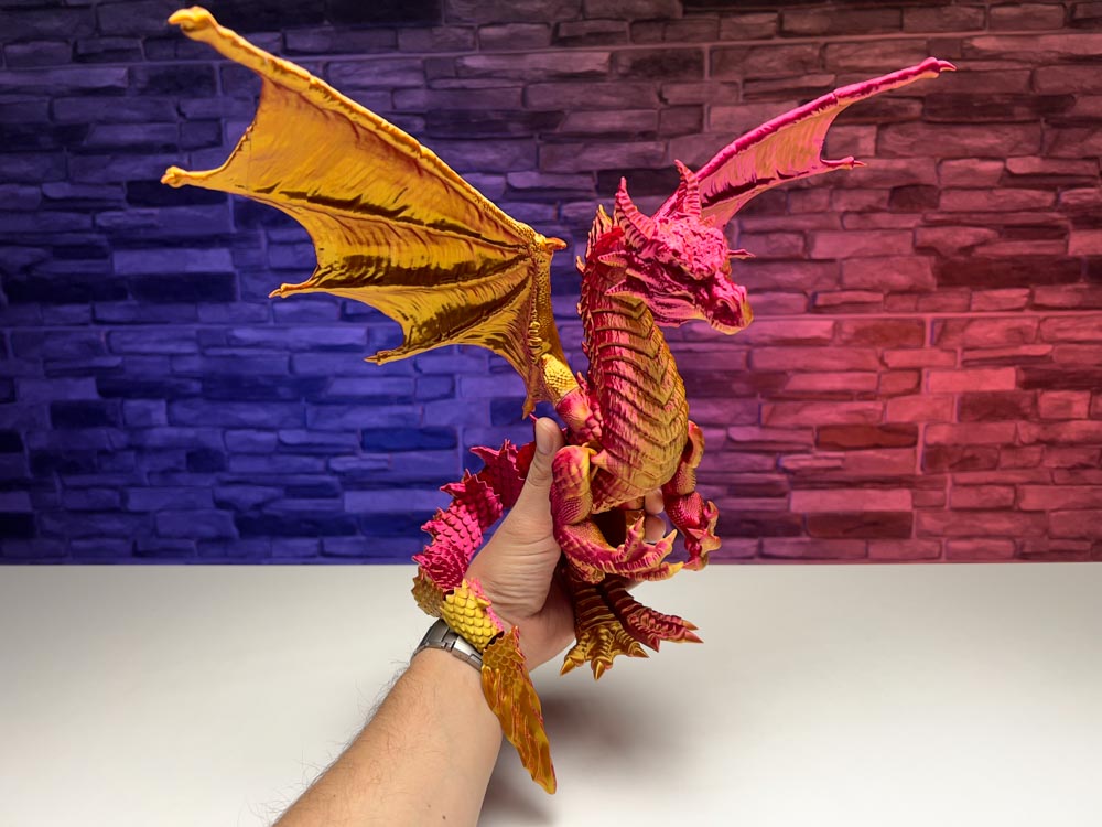 3D Printed Dragon with Wings - Epic Articulated model STL for Download
