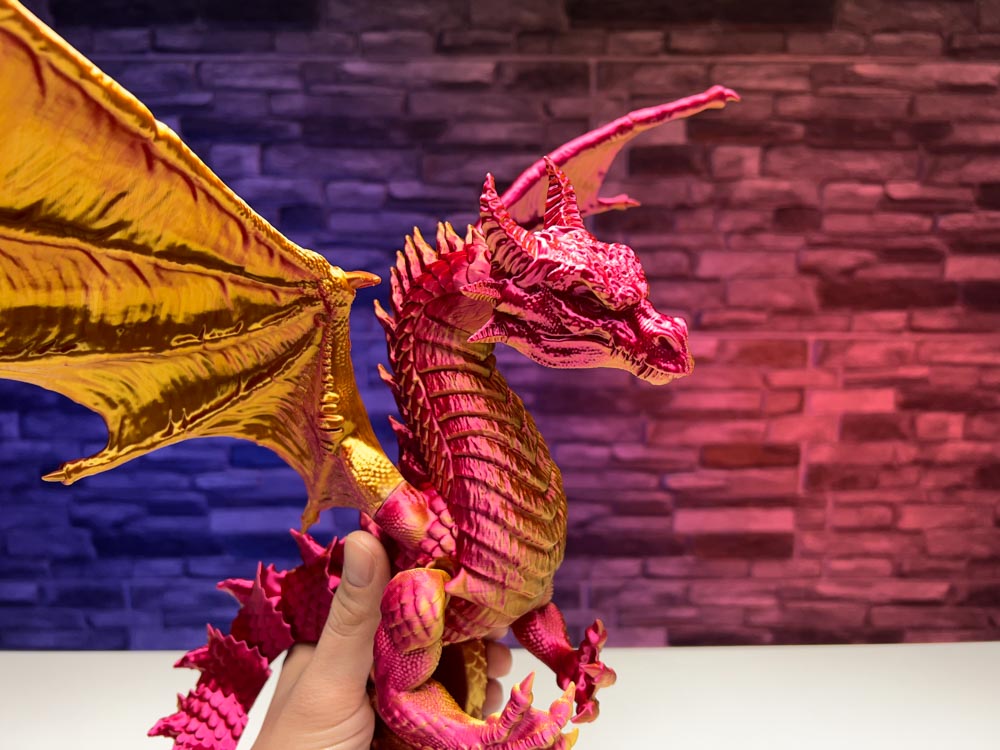 3D Printed Dragon with Wings - Epic Articulated model STL for Download