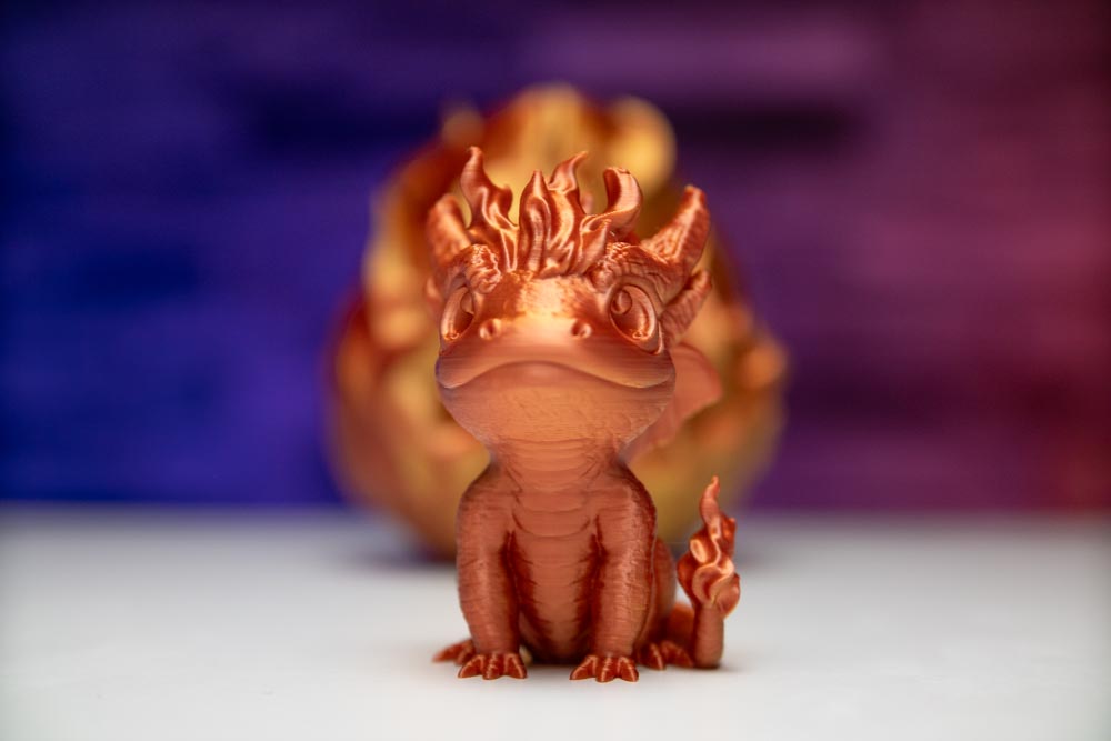 3D Printed Fire Dragon Egg