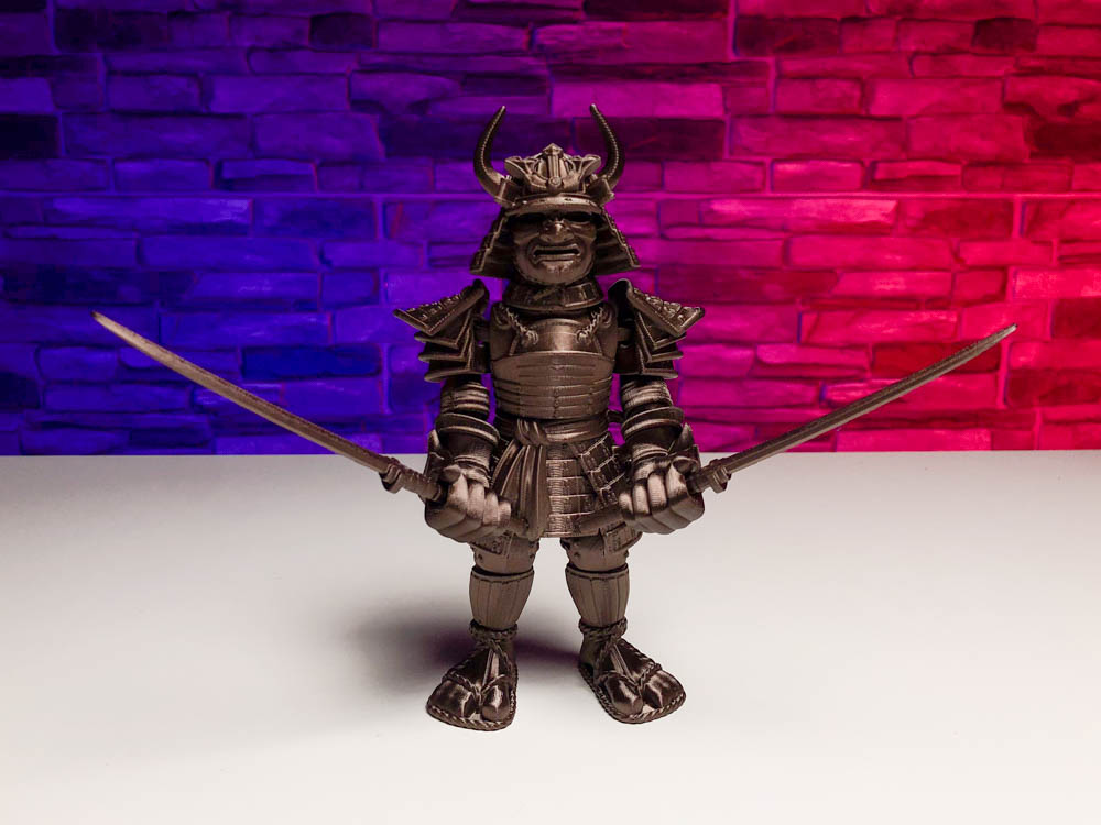3D Print Articulated Dark Gold Samurai STL for download