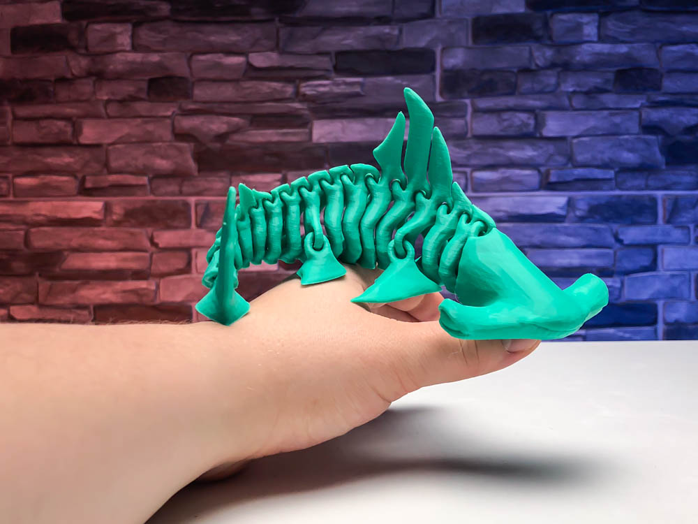 3D Print Shark - Articulated Hammerhead Shark STL for download