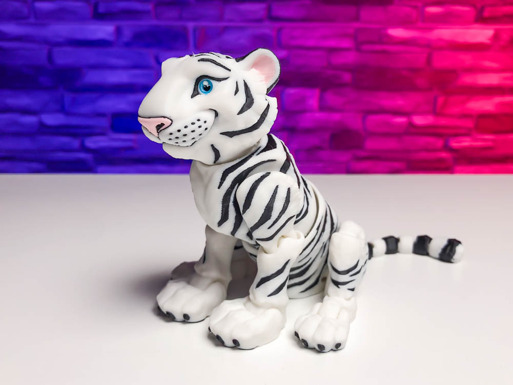 Articulated Multicolor White Tiger STL for download