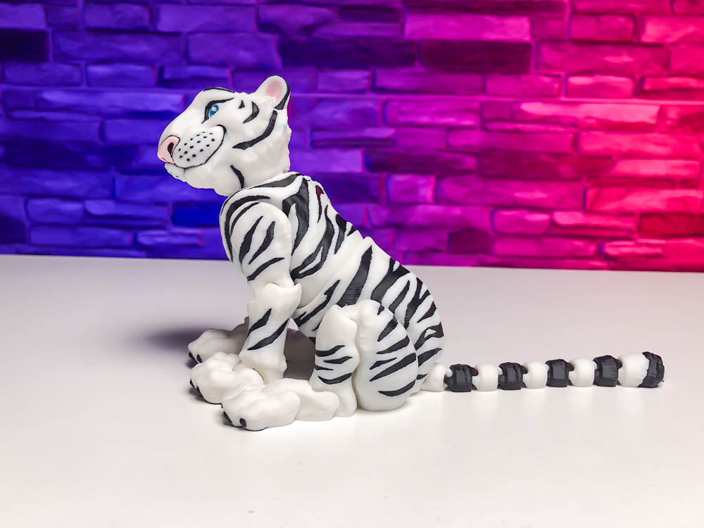 Articulated Multicolor White Tiger