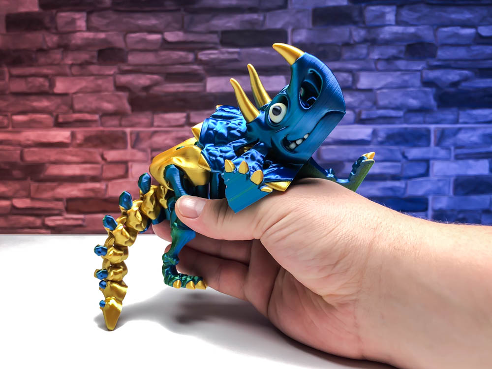 Articulated Multicolor Triceratops Dinosaur 