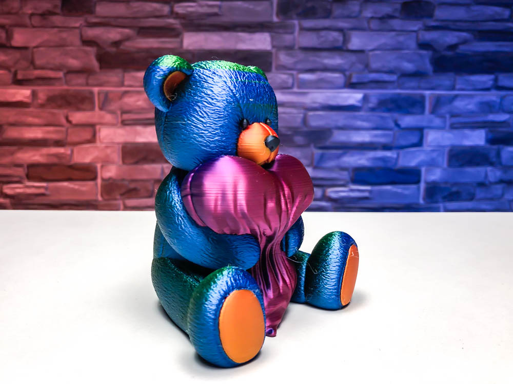 Multicolor Loving Bear Heart STL for download