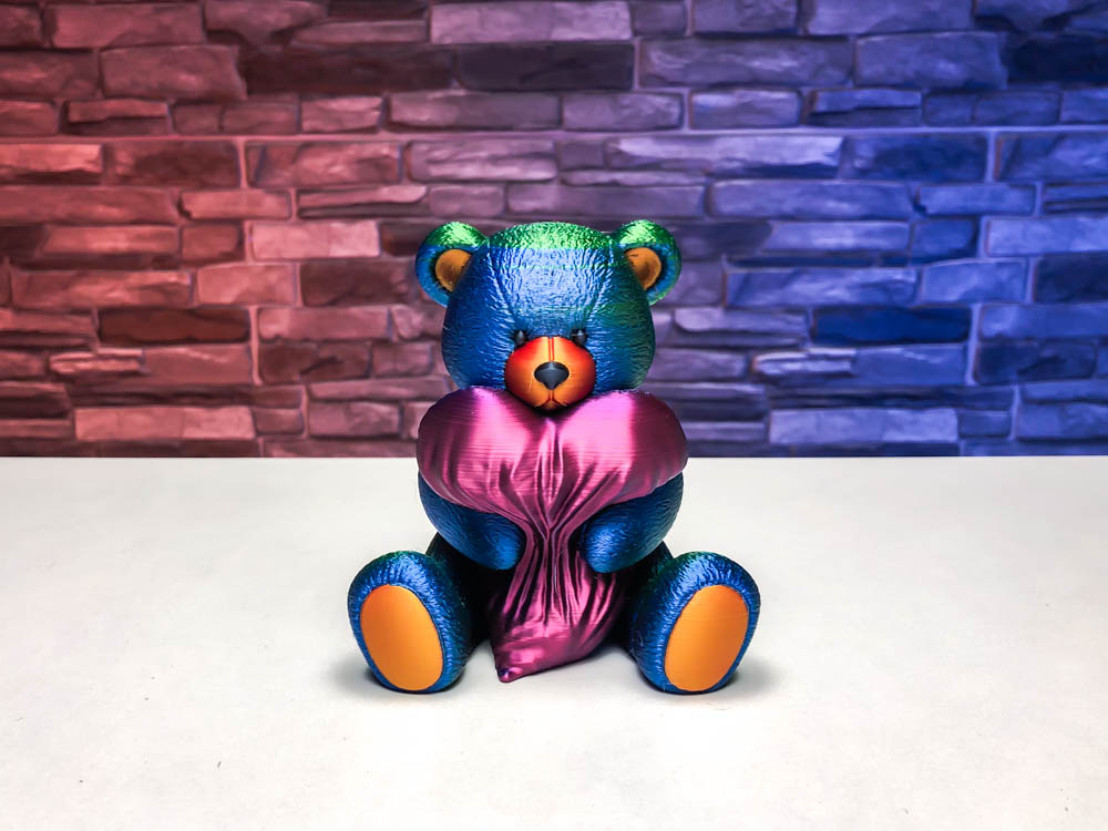 Multicolor Loving Bear Heart STL for download