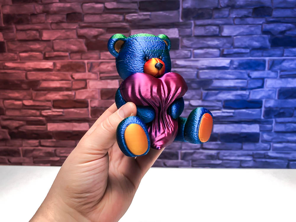 Multicolor Loving Bear Heart