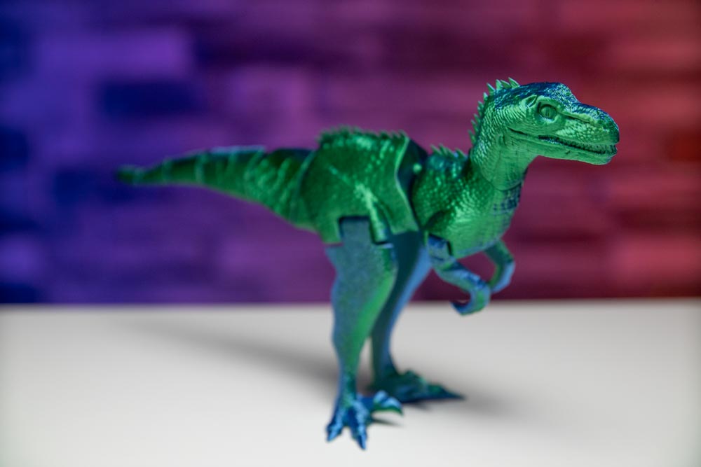 3D Printed Dinosaur - Articulated Velociraptor STL for download