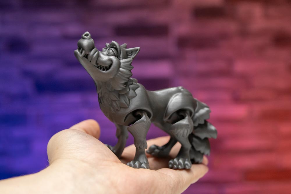 3D Printed Articulated Wolf