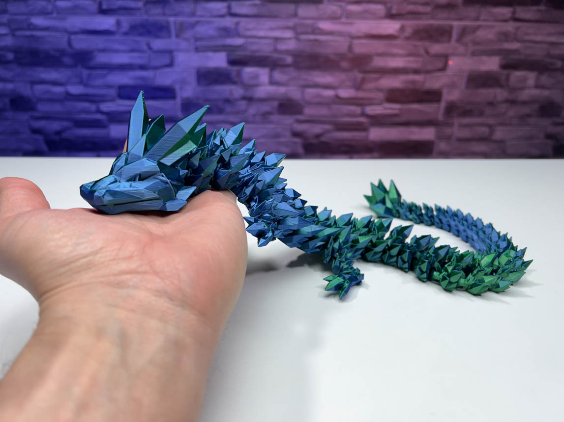 Flexi Crystal Dragon STL for Download