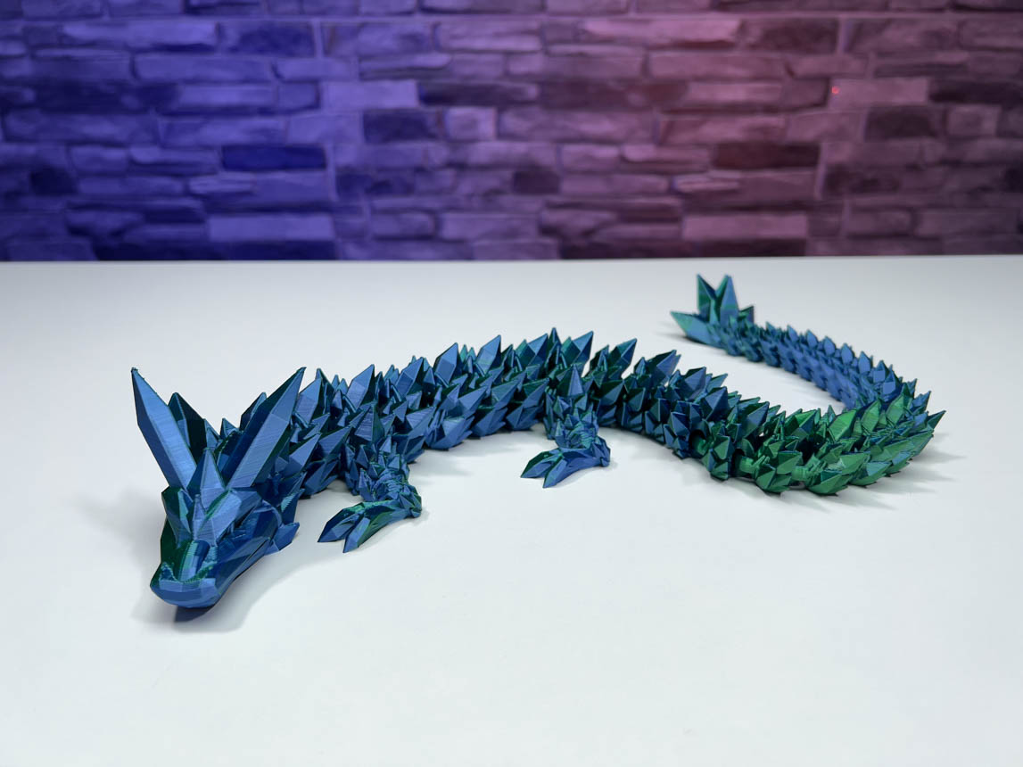 3D Print Flexi Crystal Dragon STL for Download