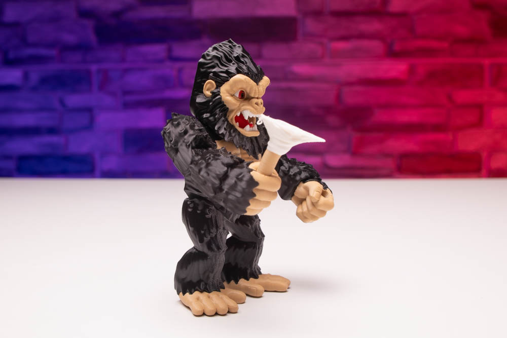 3D Print Multicolor Articulated Ape King STL for download
