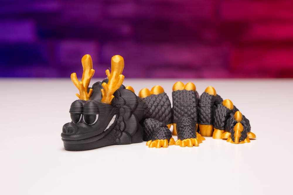 3D Print Multicolor Articulated Small Dragon STL for download