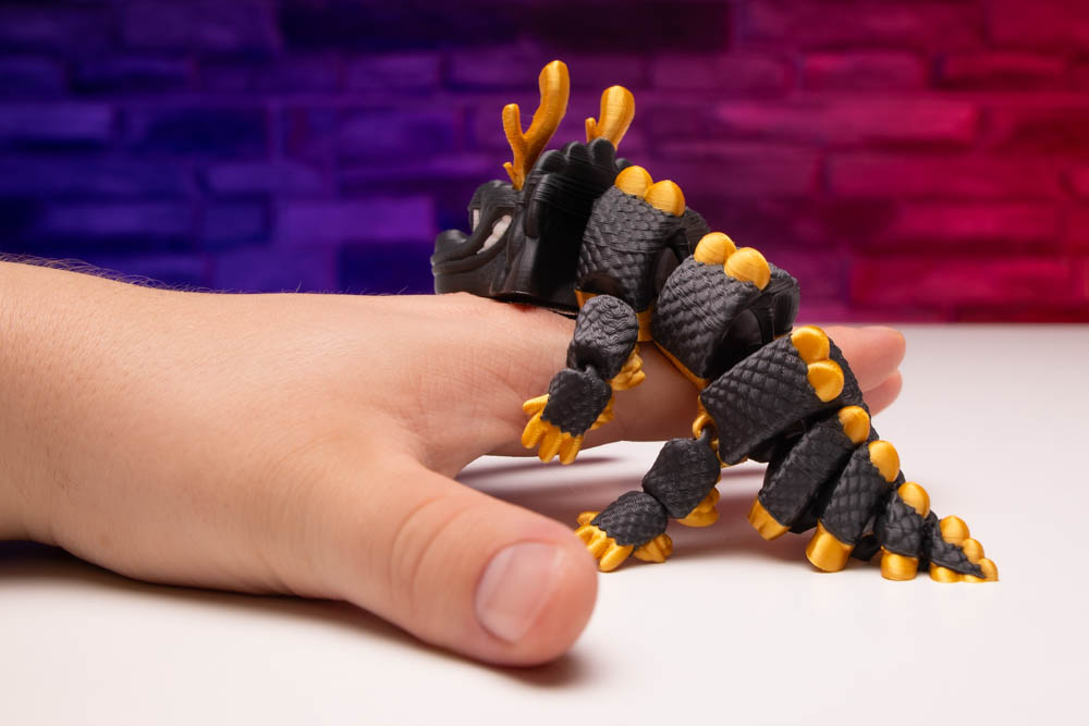 3D Print Multicolor Articulated Small Dragon STL for download