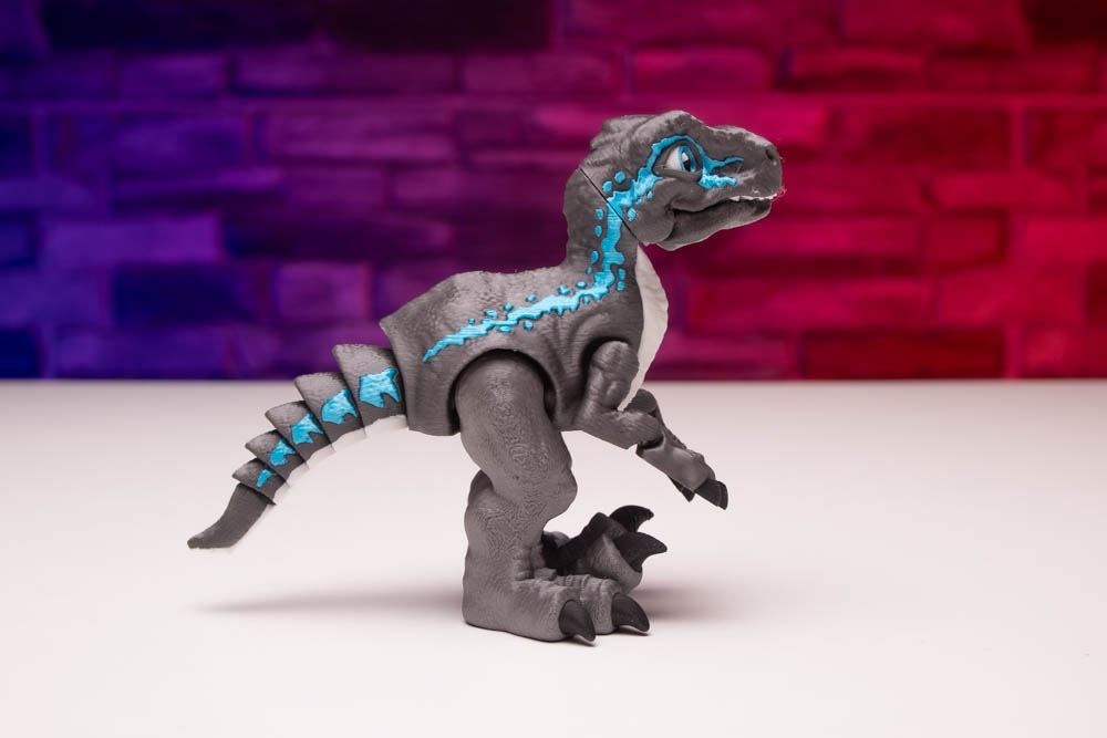 3D Print Multicolor Articulated Gray T-Rex STL for download