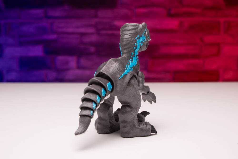 3D Print Multicolor Articulated Gray T-Rex