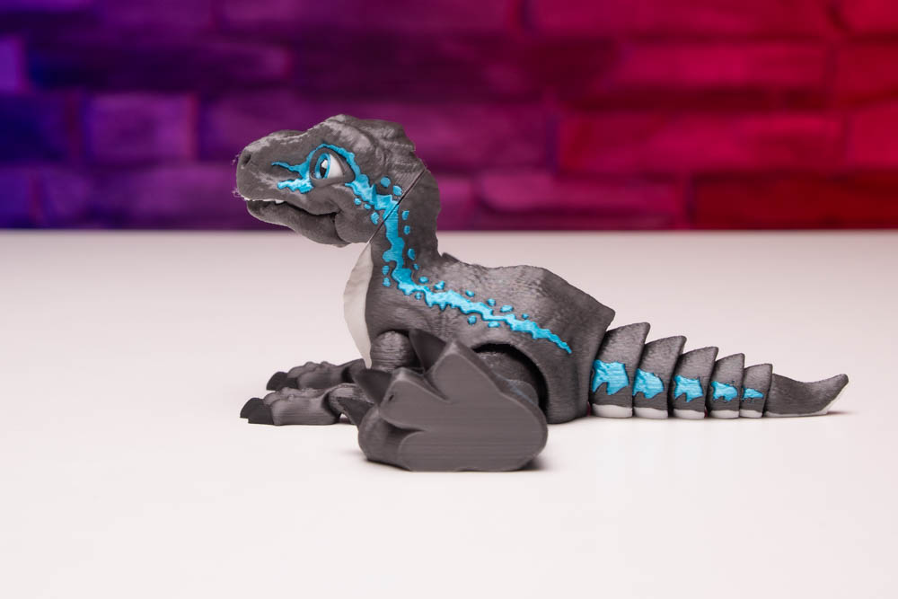 3D Print Multicolor Articulated Gray T-Rex STL for download