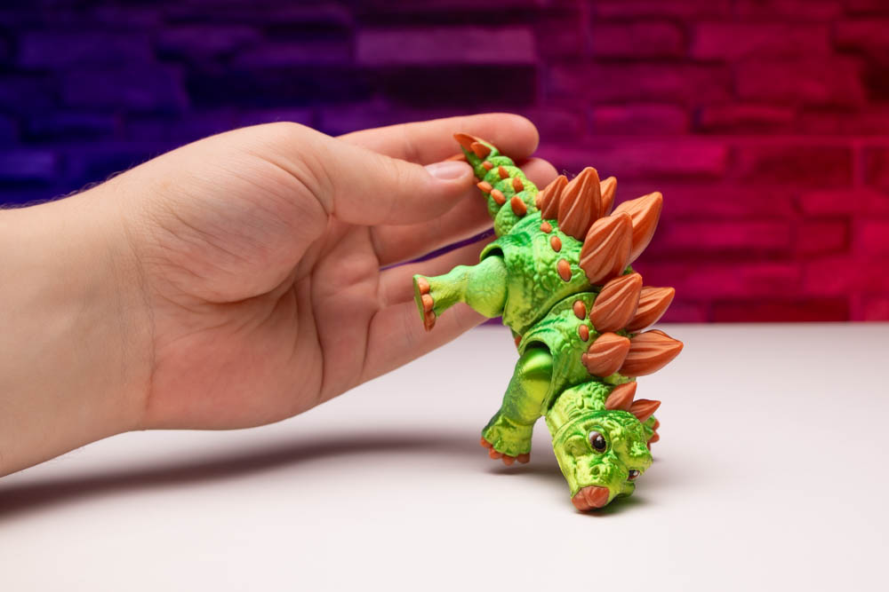 3D Print Multicolor Articulated Stegosaurus Dinosaur STL for download