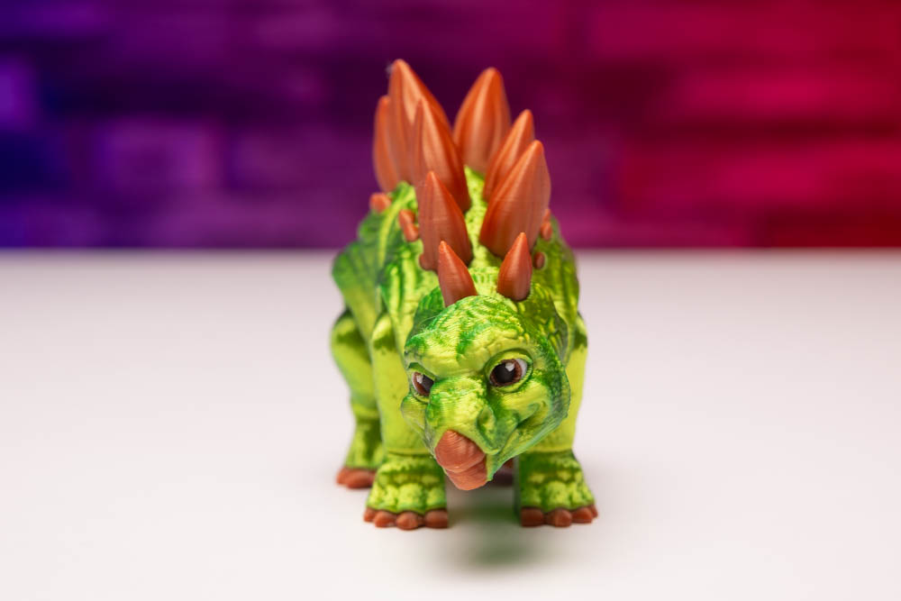 3D Print Multicolor Articulated Stegosaurus Dinosaur STL for download