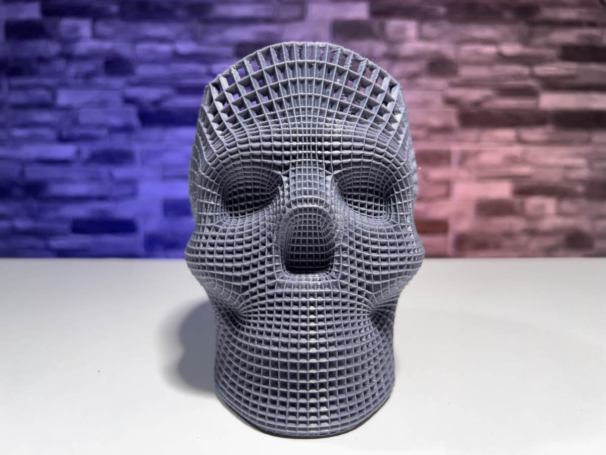 3D Printed Wireframe Skull STL for Download