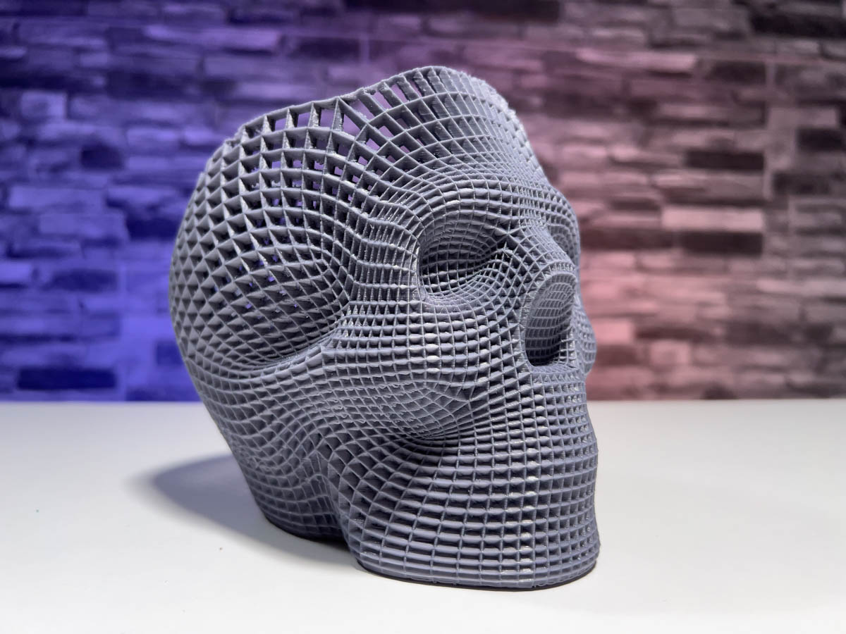3D Printed Wireframe Skull