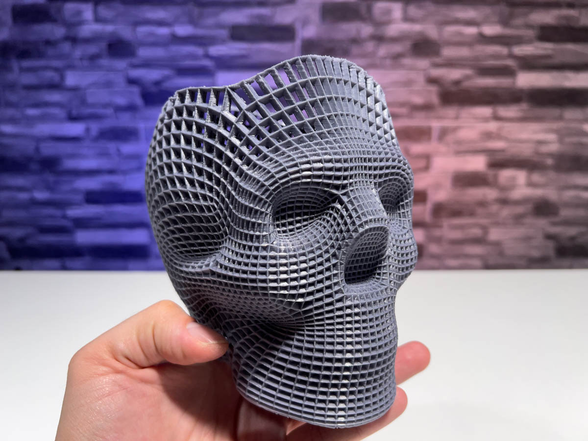 3D Printed Wireframe Skull